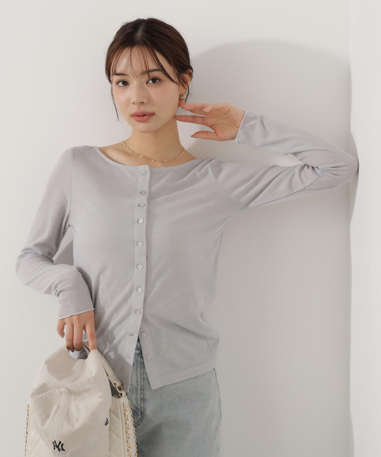 〈a/mie〉シアーカットソー