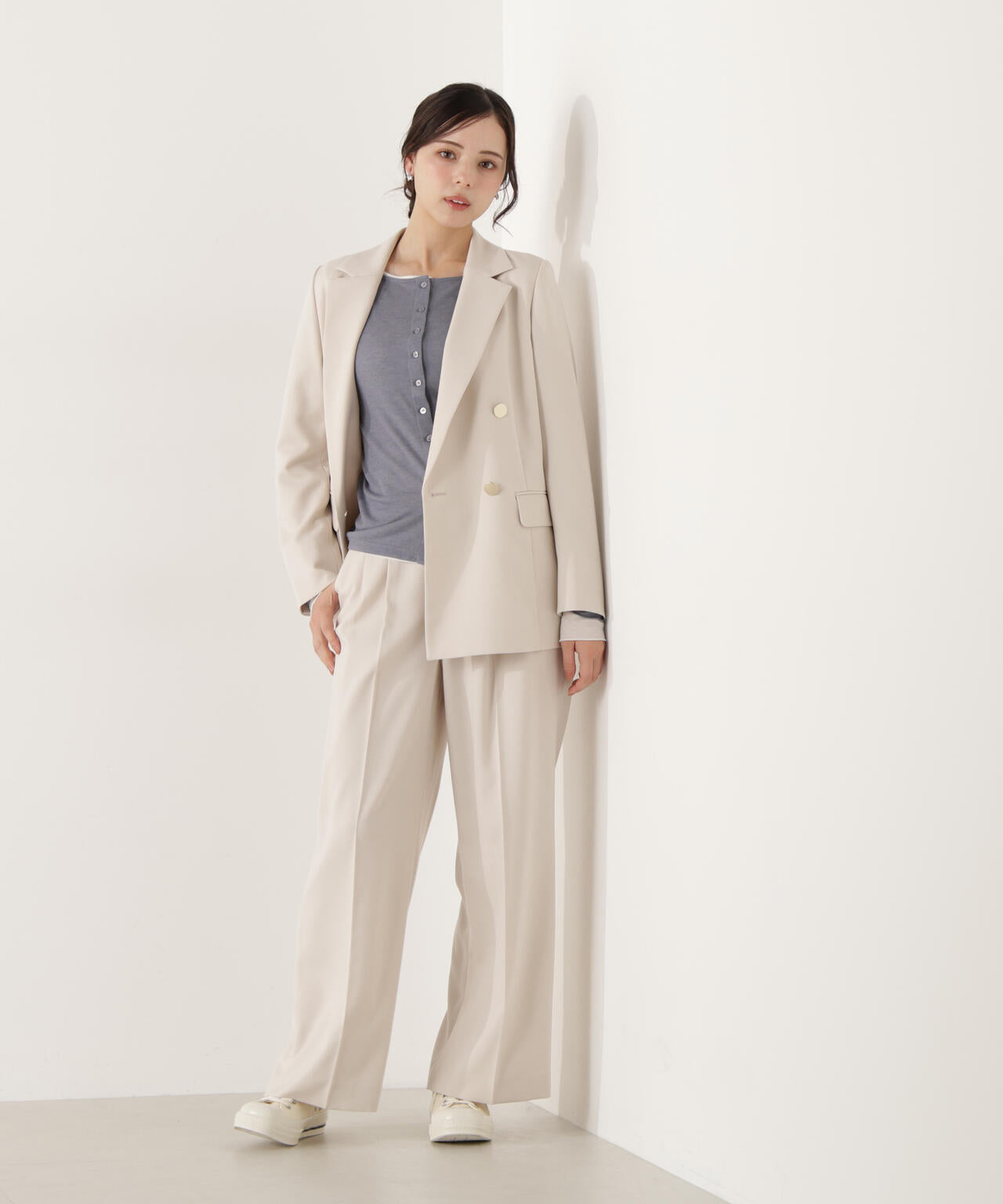 〈a/mie〉シアーカットソー