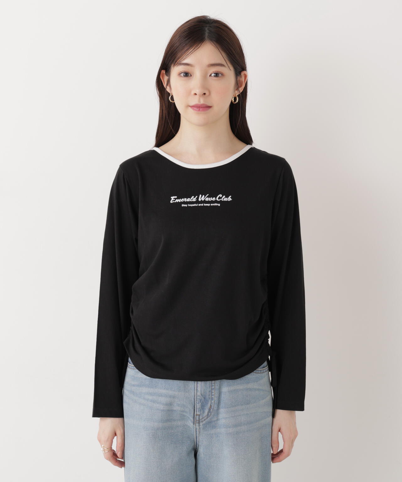 〈a/mie〉ドロストシアートップス