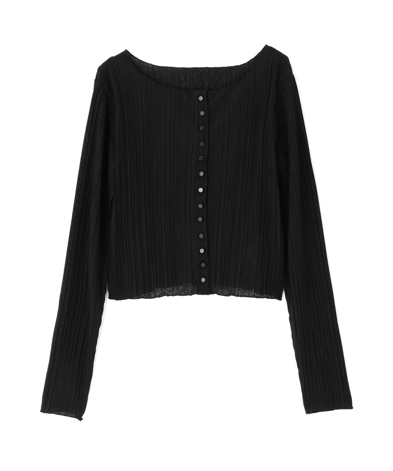 【6/5～6/7 オンライン限定2buy10%OFF対象】＜加藤栞さん着用＞〈a/mie〉前後2wayプリーツカットソーカーディガン
