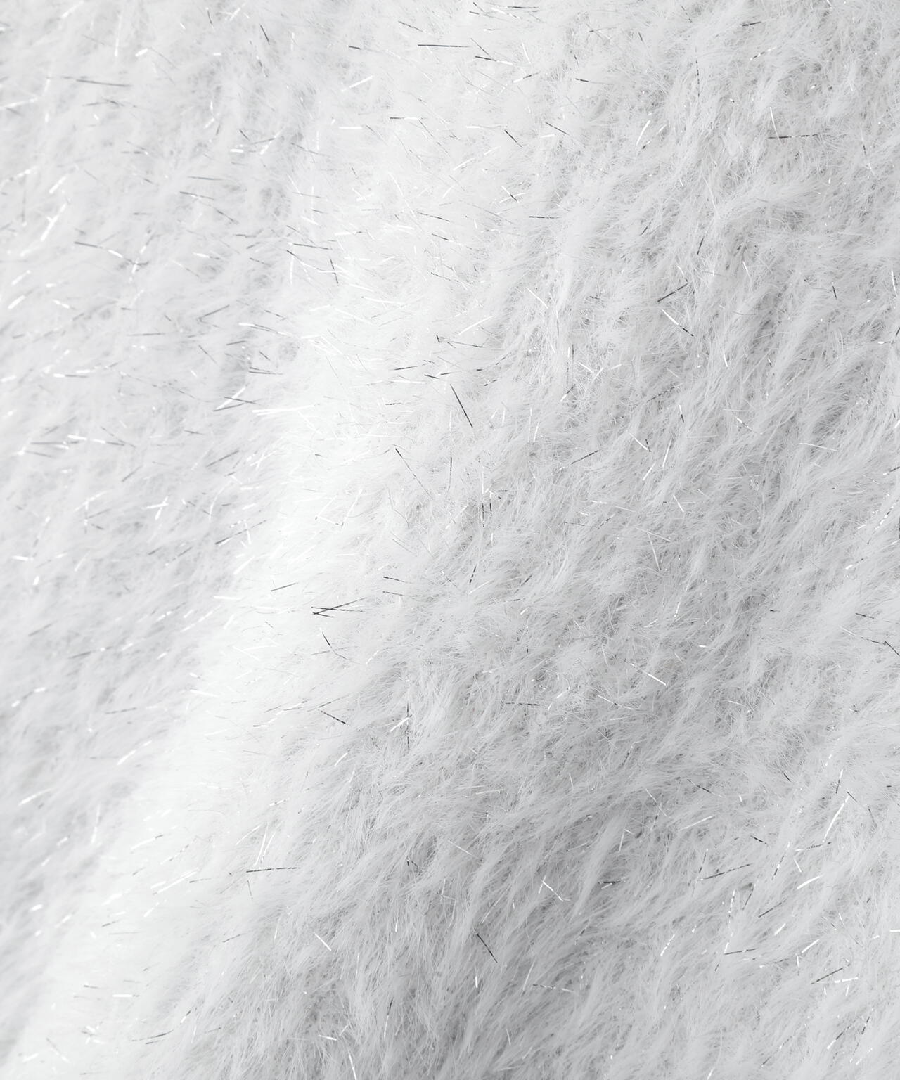 ラメフェザーボートネックニット