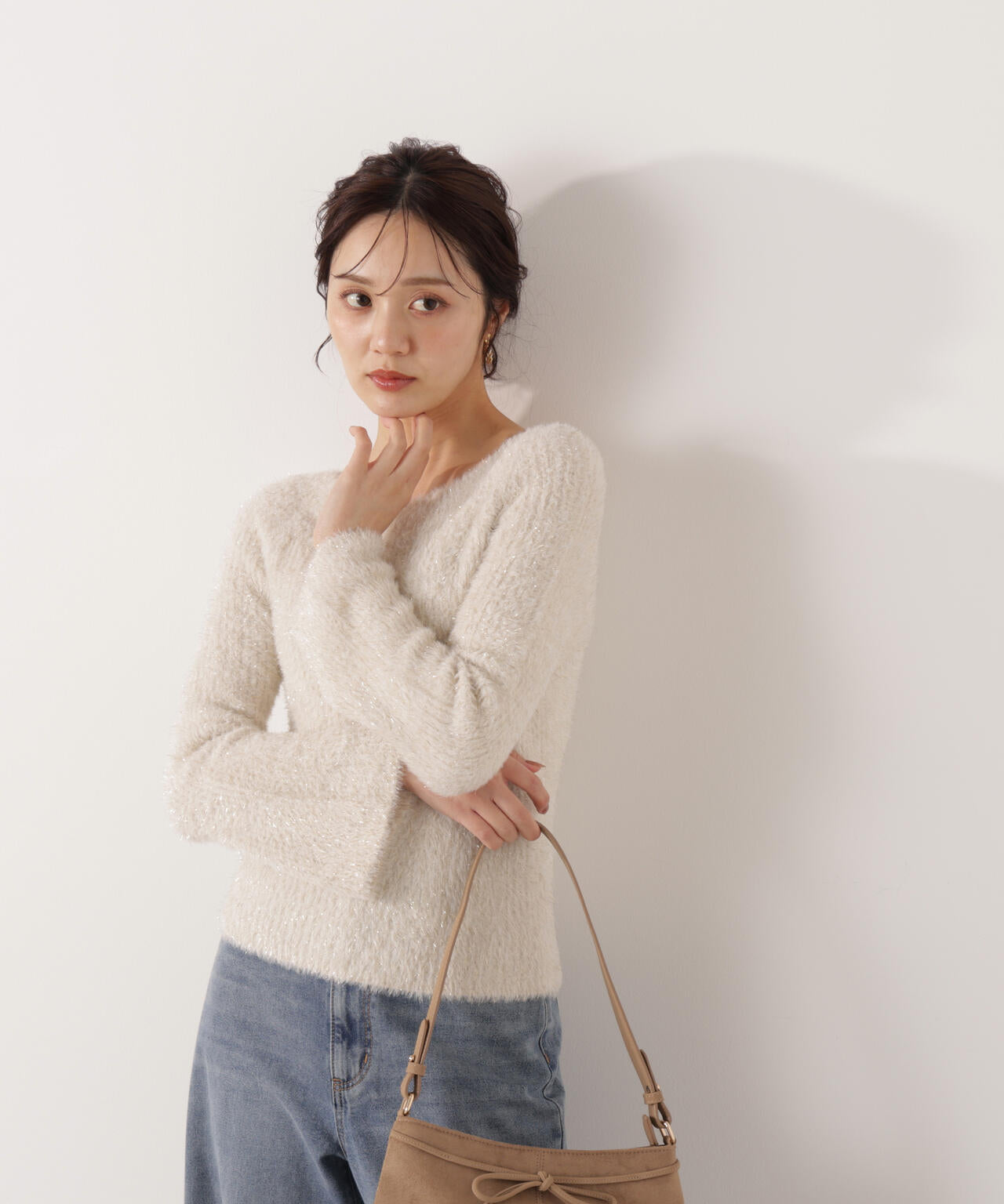 ラメフェザーボートネックニット | PROPORTION BODY DRESSING