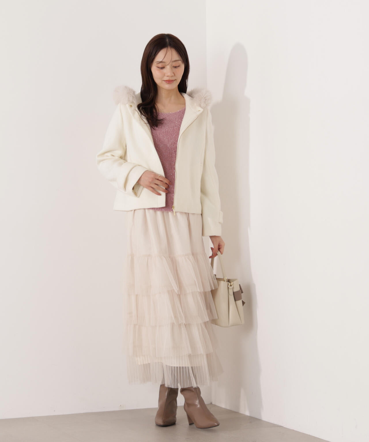 ラメフェザーボートネックニット | PROPORTION BODY DRESSING