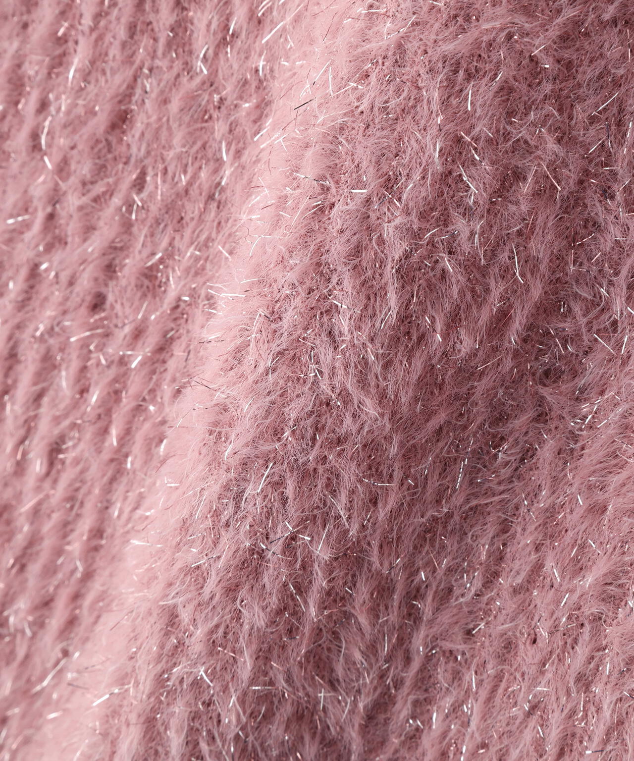 ラメフェザーボートネックニット