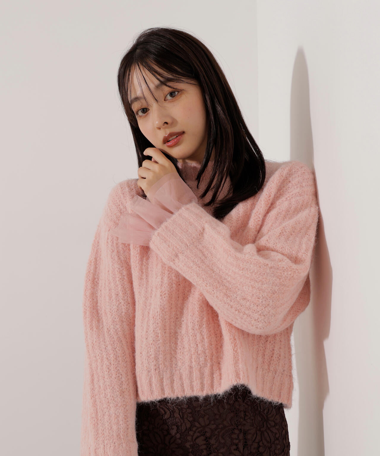 ウォッシャブル>チュールスリーブボックスニット | PROPORTION BODY