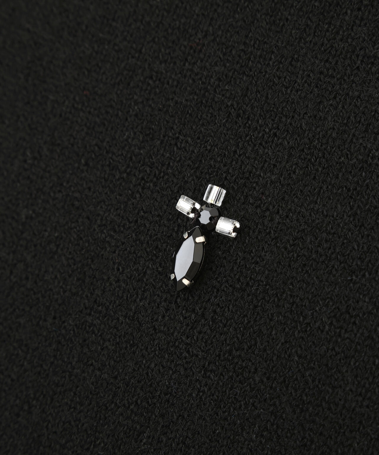 ビジュー付きボックスニット