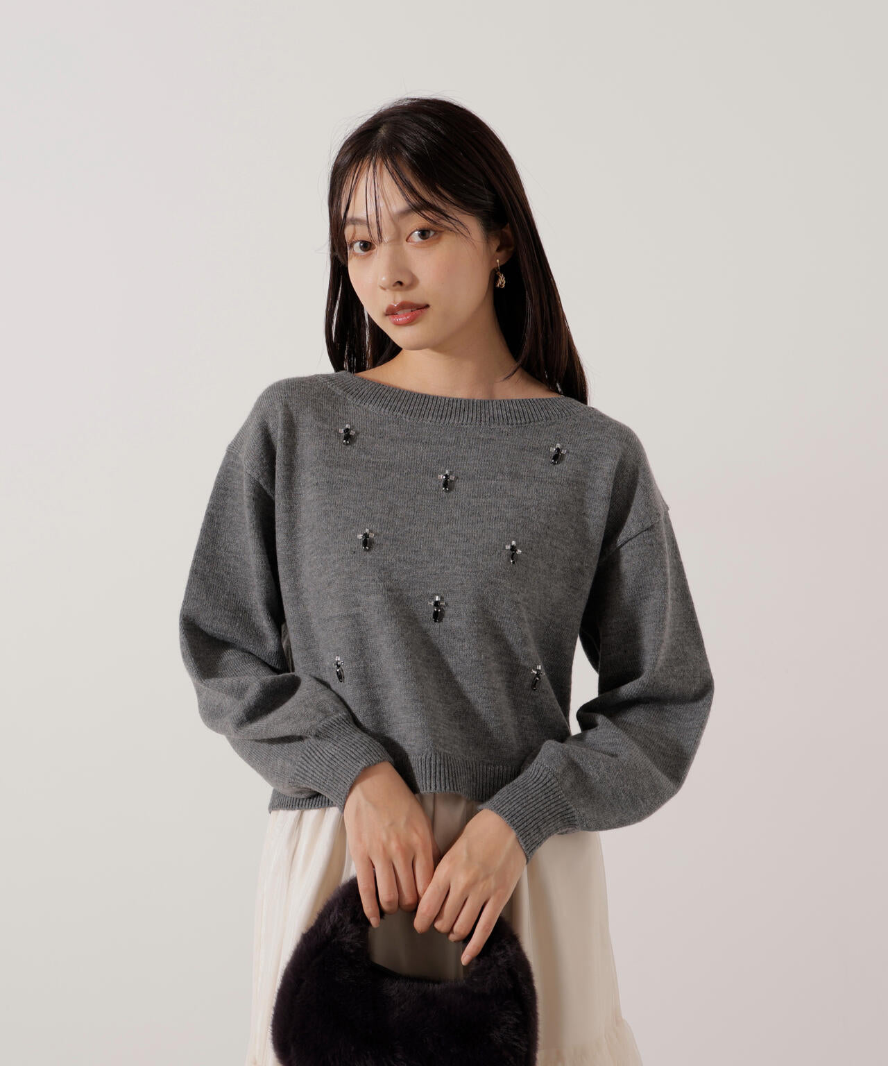 ビジュー付きボックスニット | PROPORTION BODY DRESSING