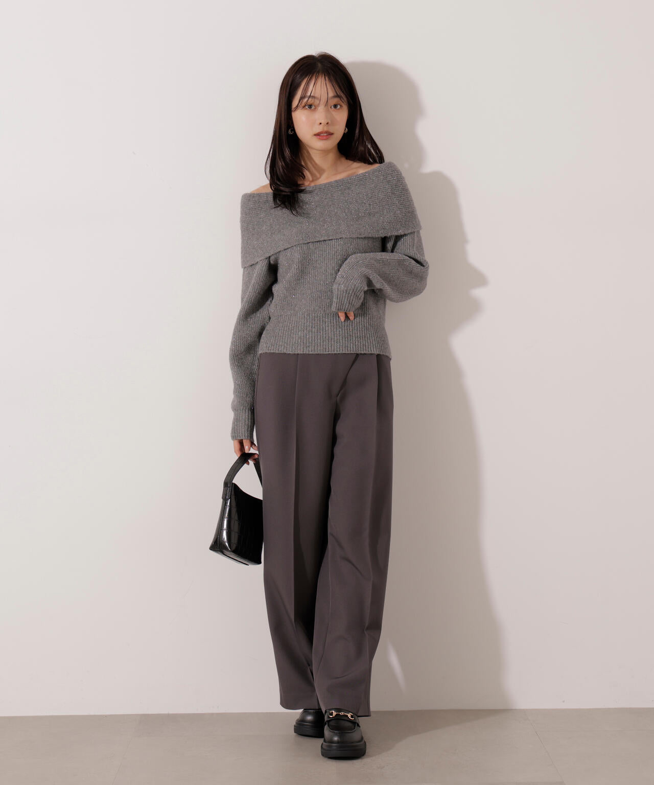 プロポーション ボディドレッシング（PROPORTION BODY DRESSING）/ラメ入りオフショルニット ラメ入りオフショルニット | PROPORTION BODY DRESSING