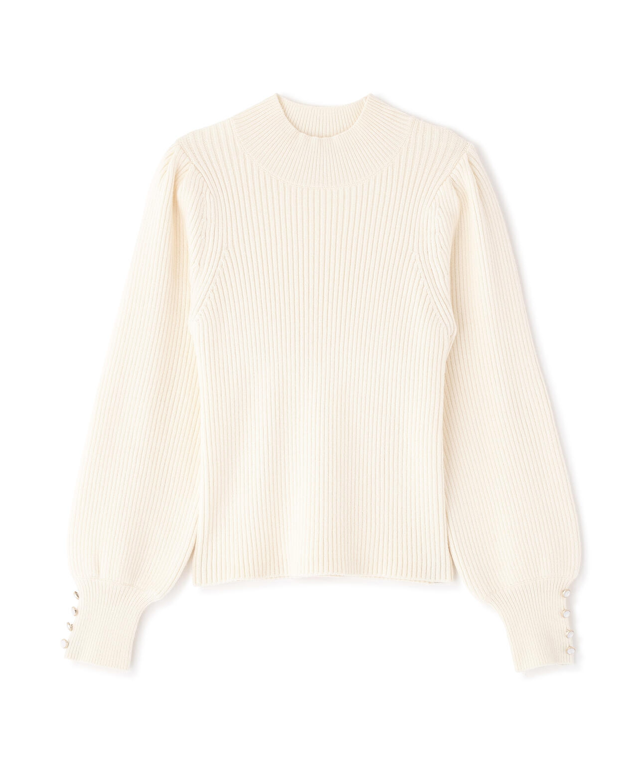 ハイネックボリュームスリーブニット