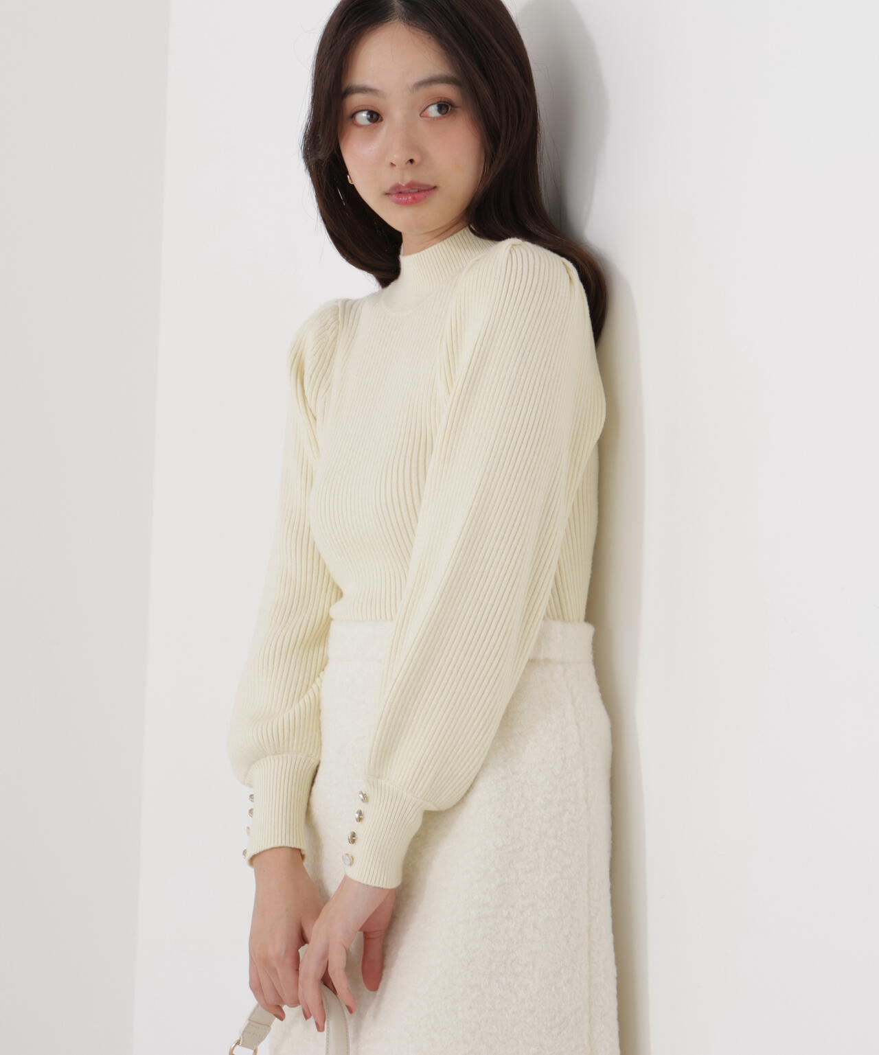 ハイネックボリュームスリーブニット | PROPORTION BODY DRESSING