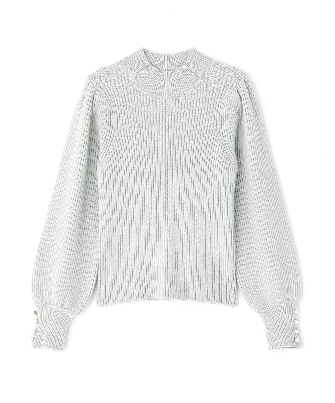 ハイネックボリュームスリーブニット