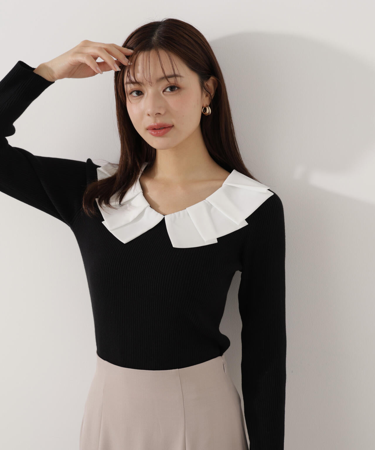 ラッフルカラーニットトップス | PROPORTION BODY DRESSING