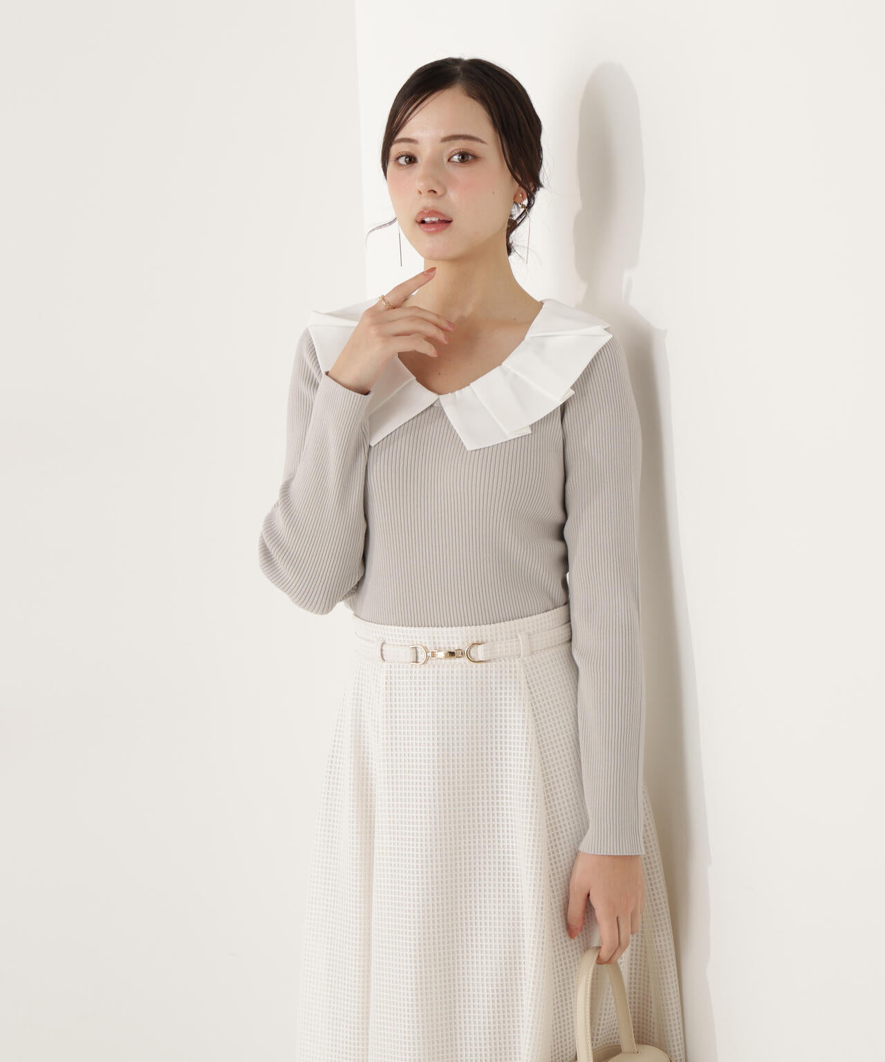 ラッフルカラーニットトップス | PROPORTION BODY DRESSING