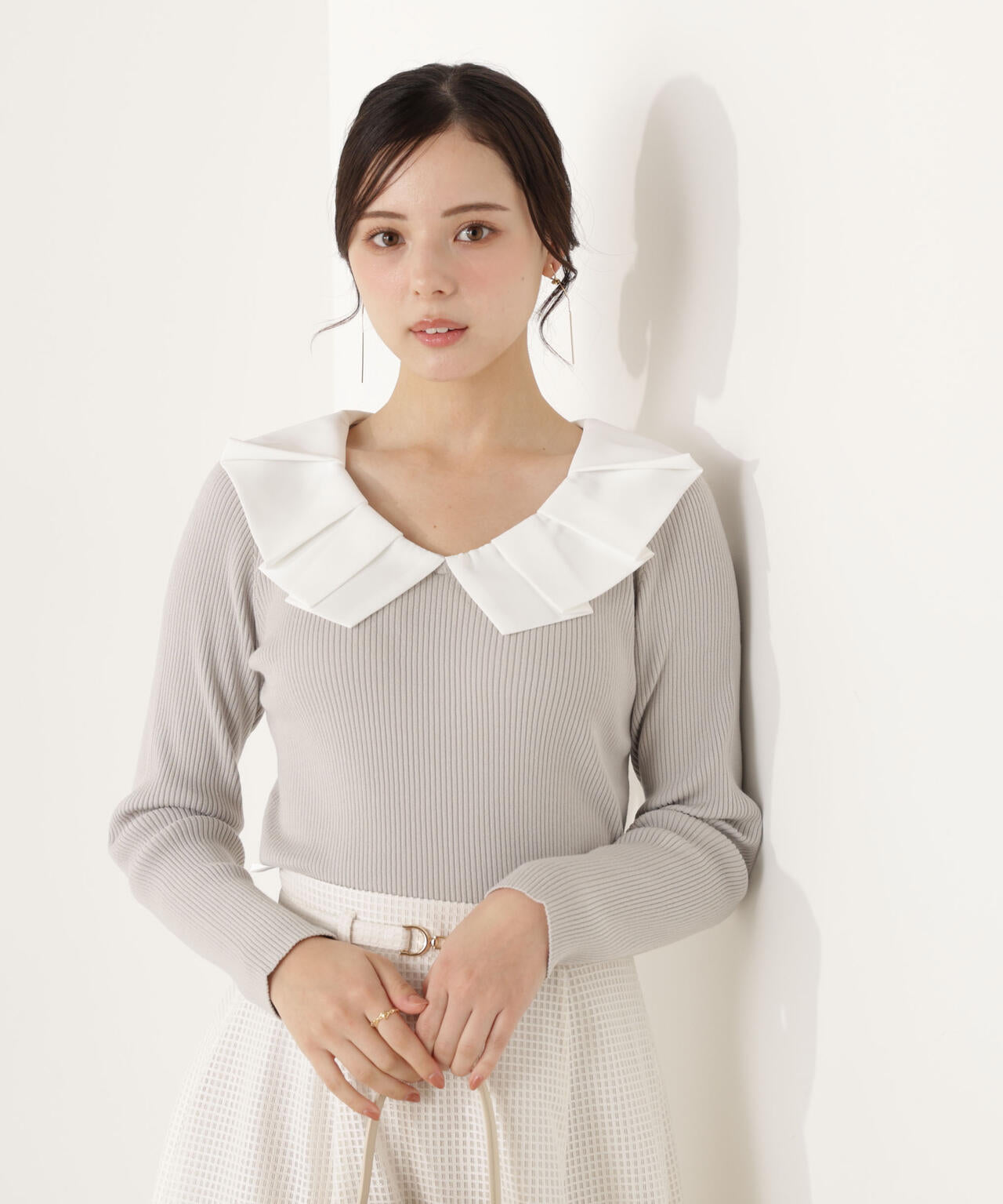 ラッフルカラーニットトップス | PROPORTION BODY DRESSING