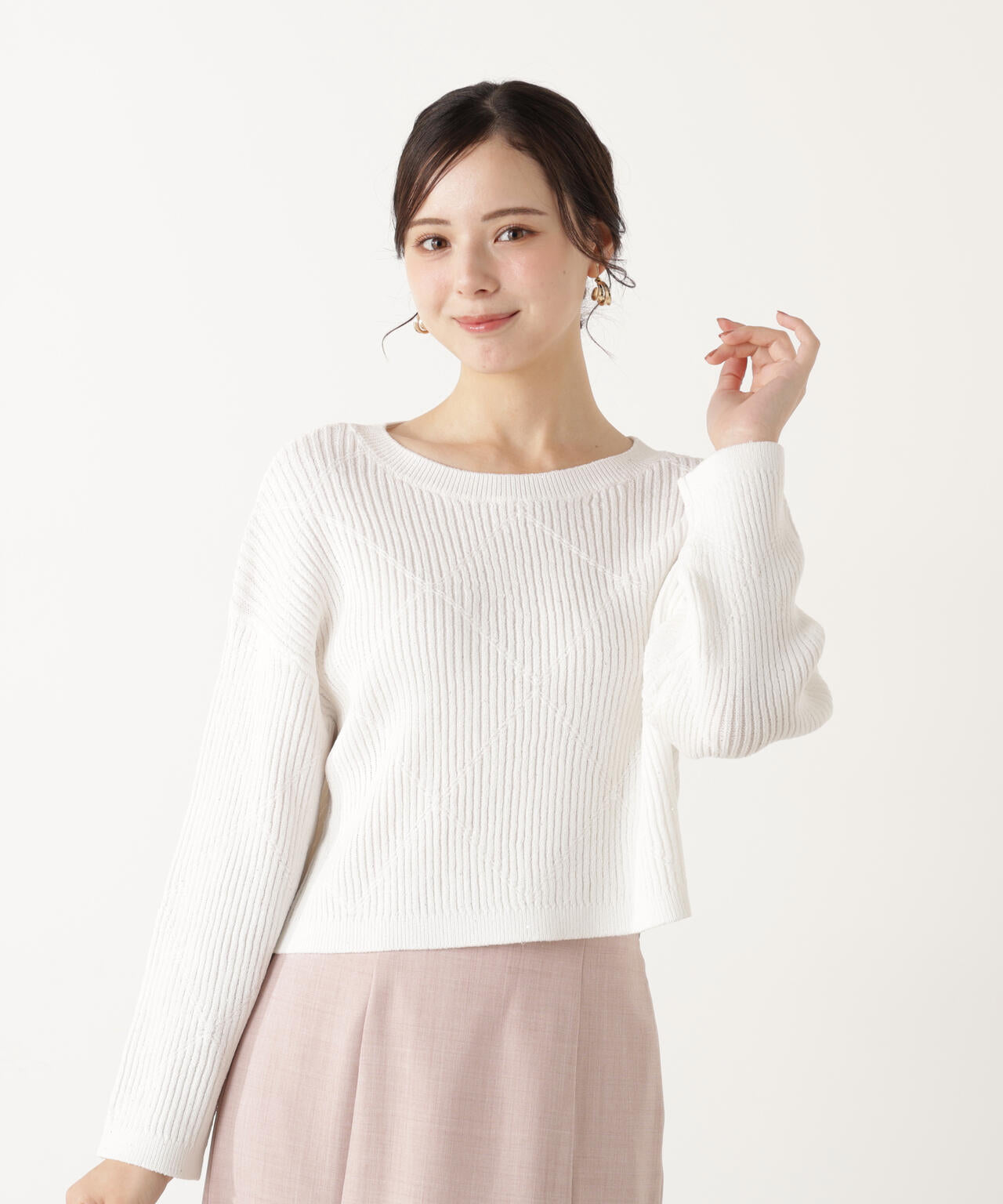 ラメ入りアイレットボクシーニット | PROPORTION BODY DRESSING