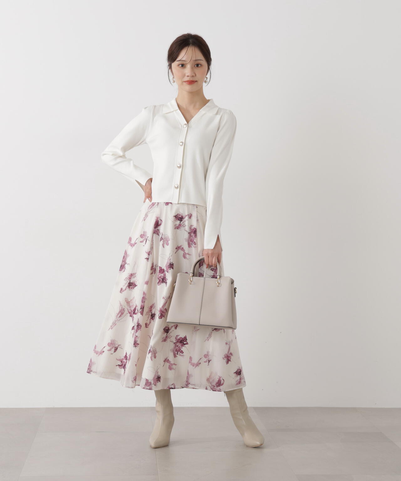 衿付き総針ニット