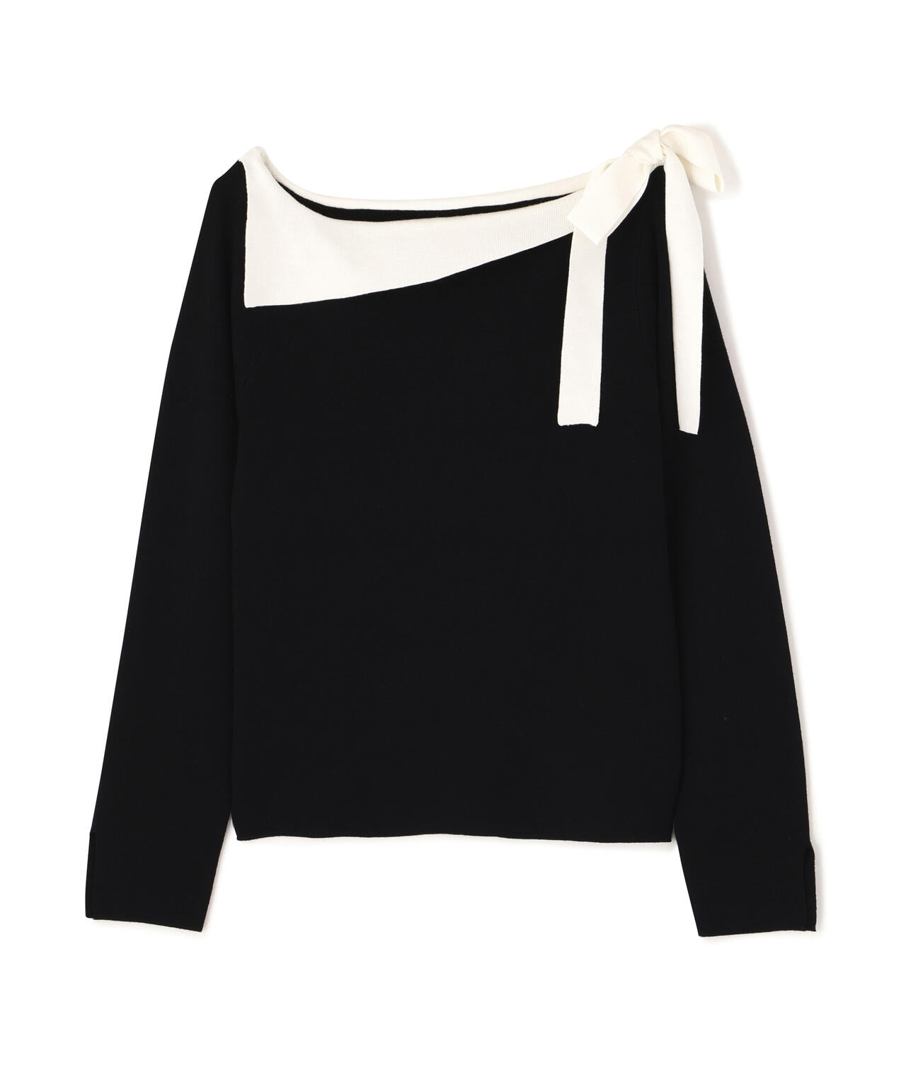 サイドリボン総針ニット【ブルー：official site・有楽町マルイ限定】