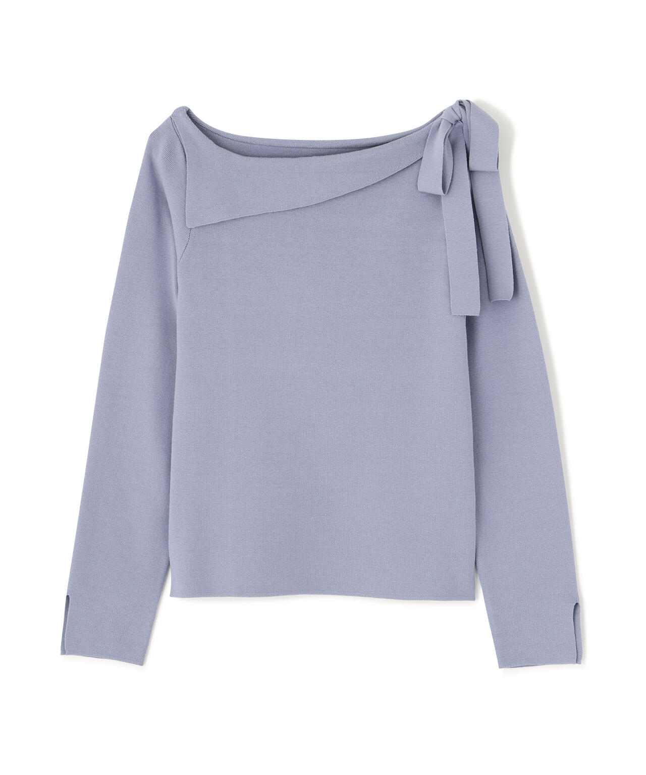 サイドリボン総針ニット【ブルー：official site・有楽町マルイ限定】