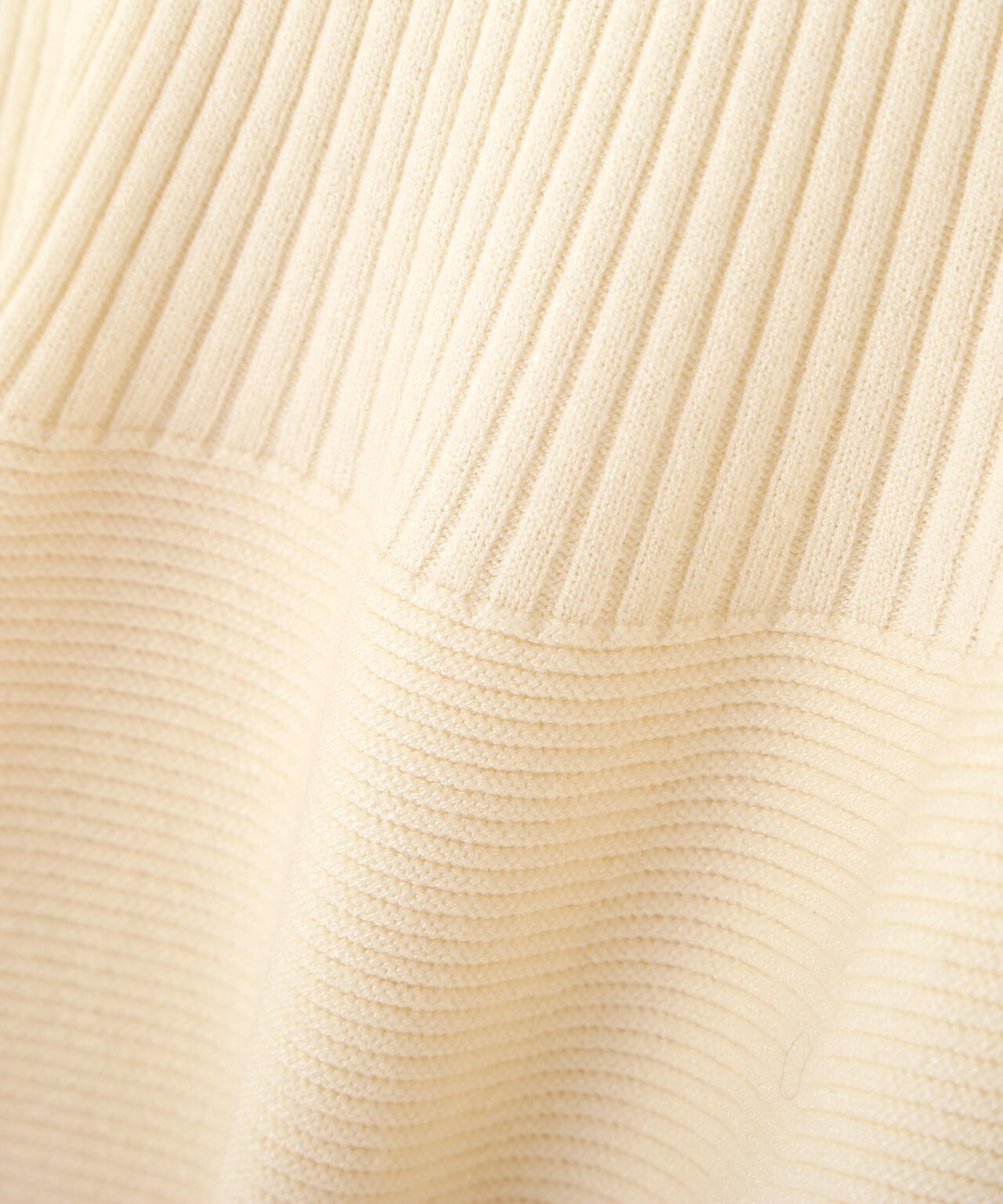 【追加生産予約】シアー切替ペプラムニット【モカ：WEB限定カラー】