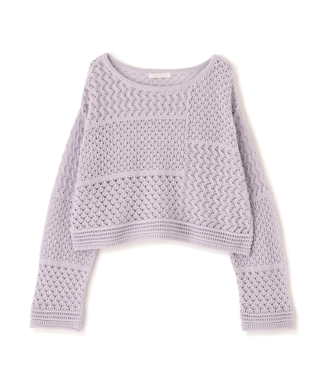 透かし編みボックスニット