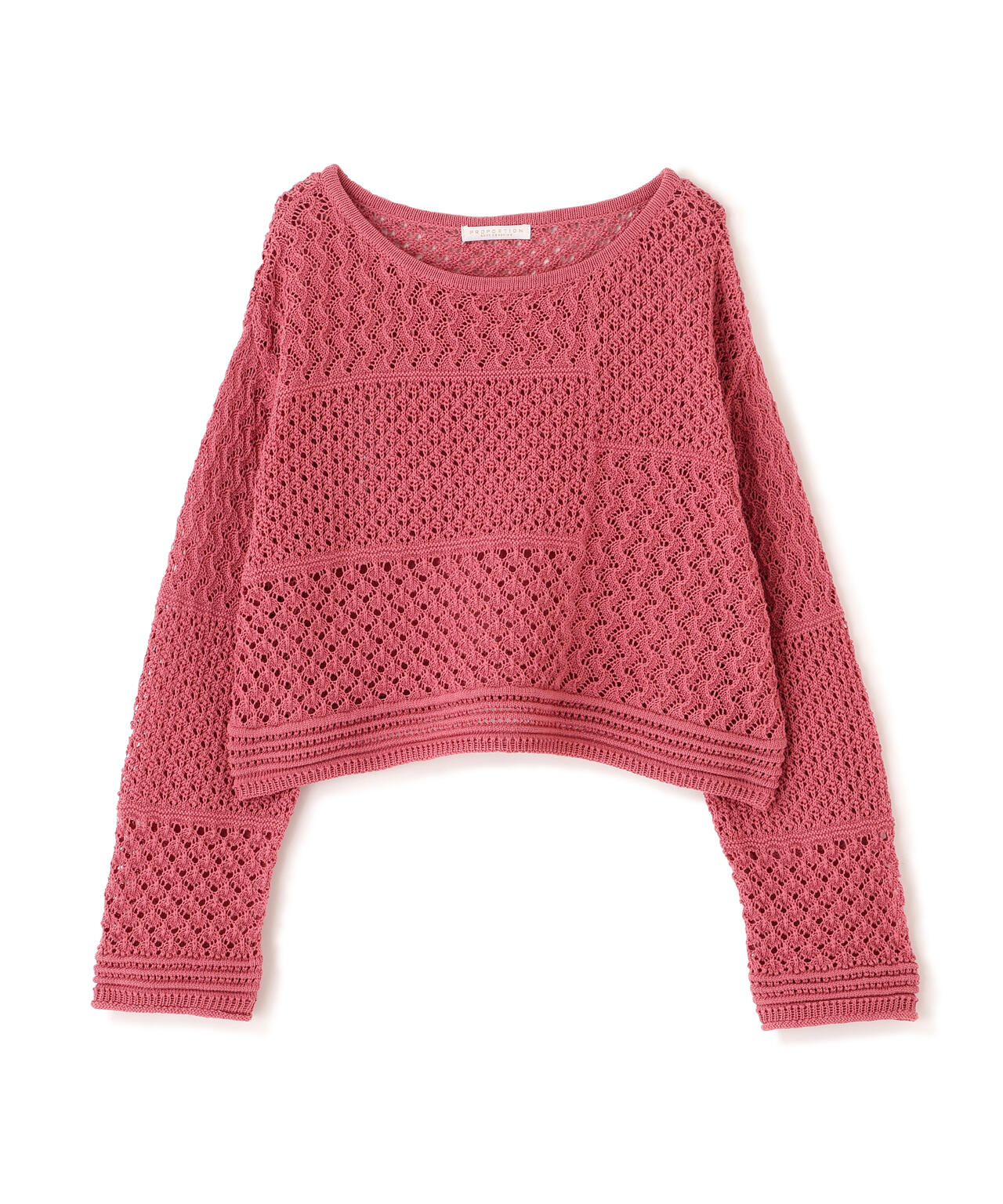 透かし編みボックスニット