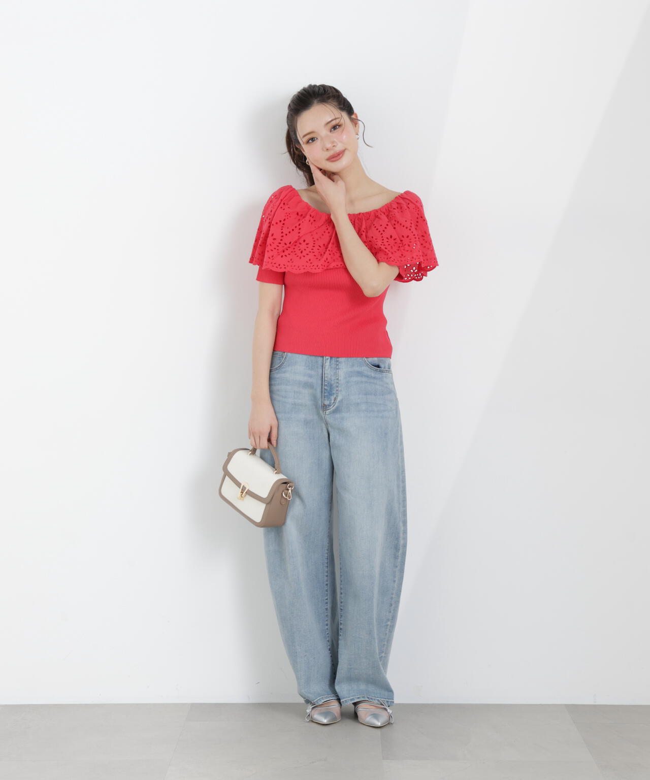 スカラップレースオフショルニット | PROPORTION BODY DRESSING