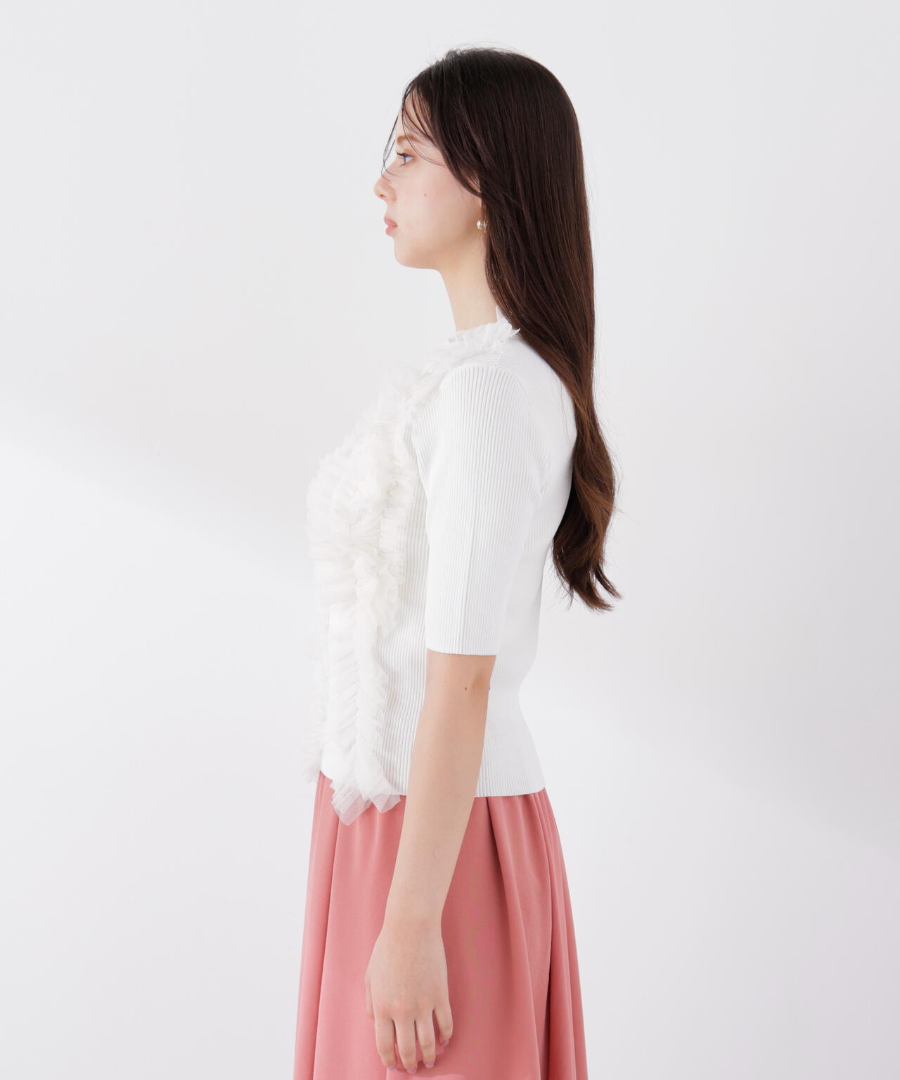チュールフリル付きニット | PROPORTION BODY DRESSING