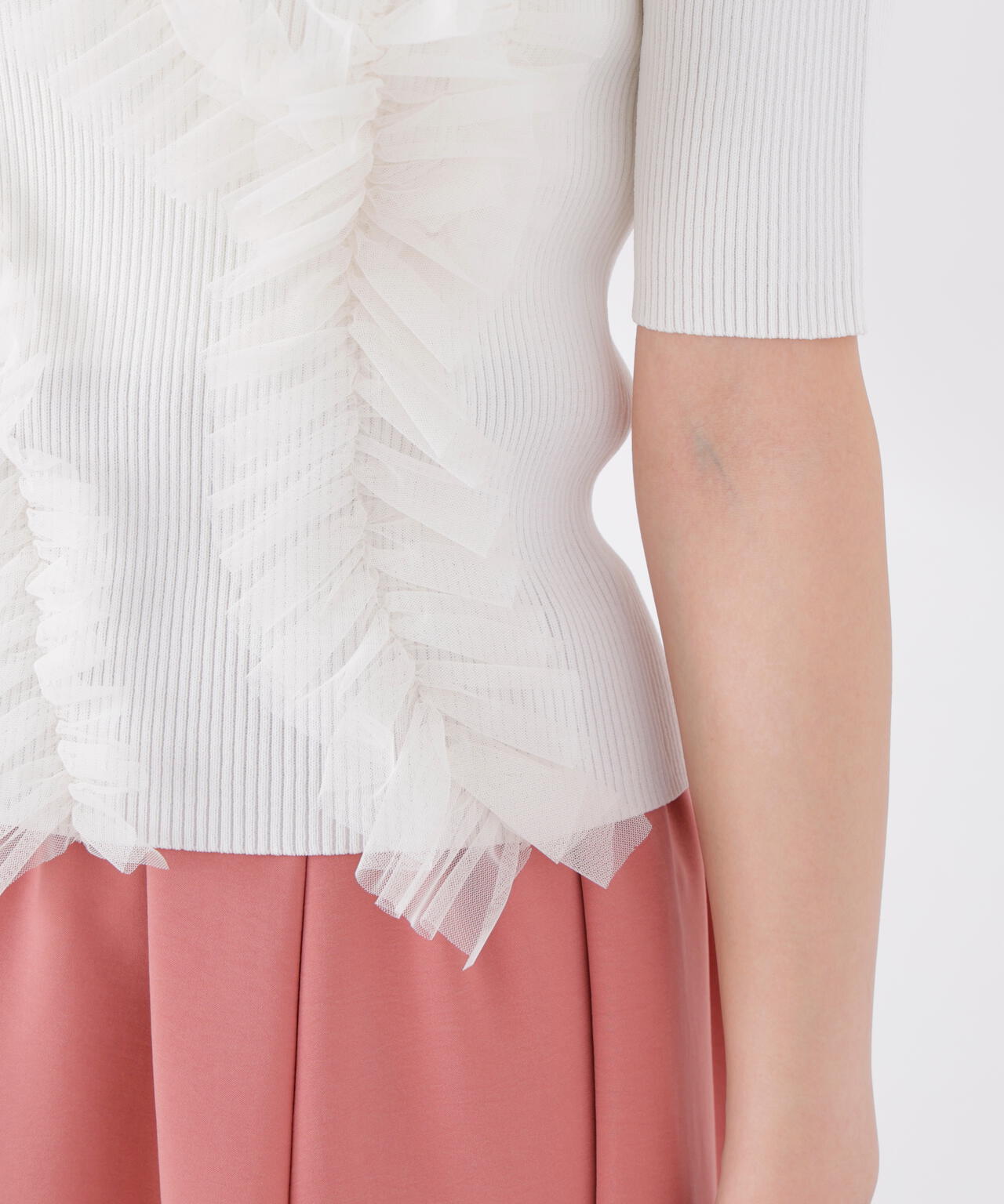チュールフリル付きニット | PROPORTION BODY DRESSING