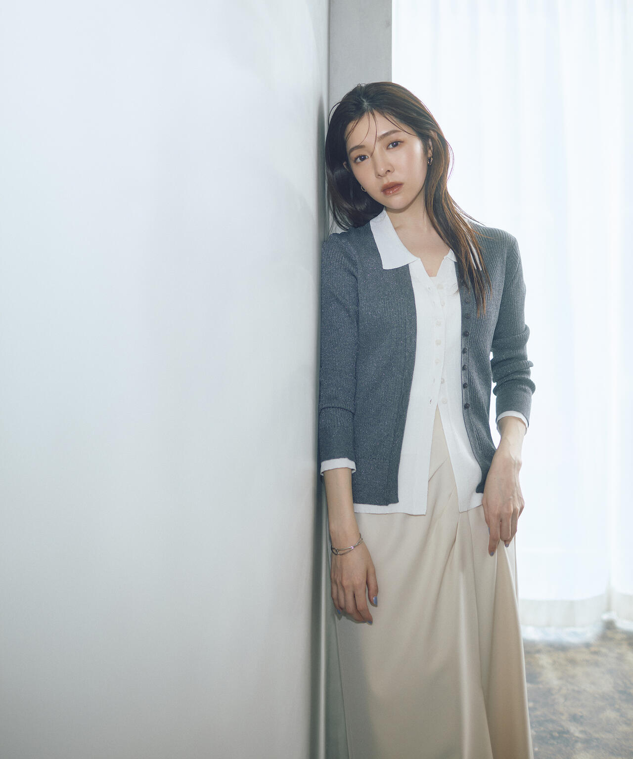 今村朱里さんコラボ＞レイヤード風リブニット | PROPORTION BODY
