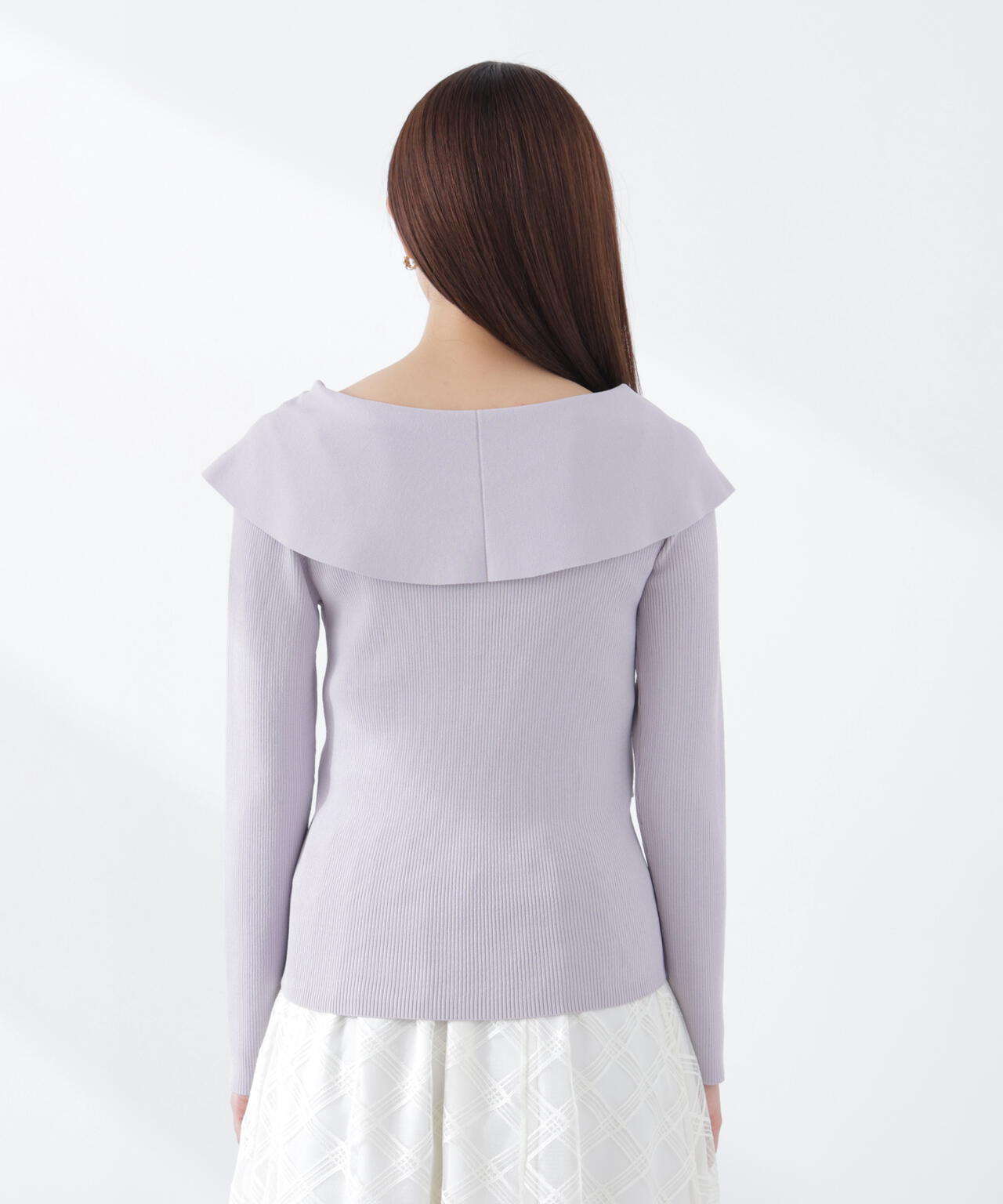 ＜ウォッシャブル/UV＞アシメケープニットトップス【WEB・一部店舗限定】