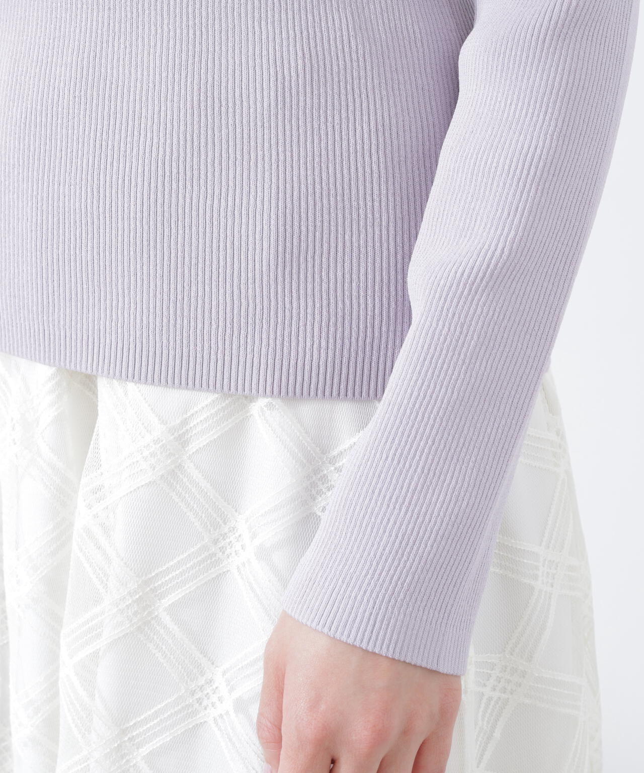 ＜ウォッシャブル/UV＞アシメケープニットトップス【WEB・一部店舗限定】