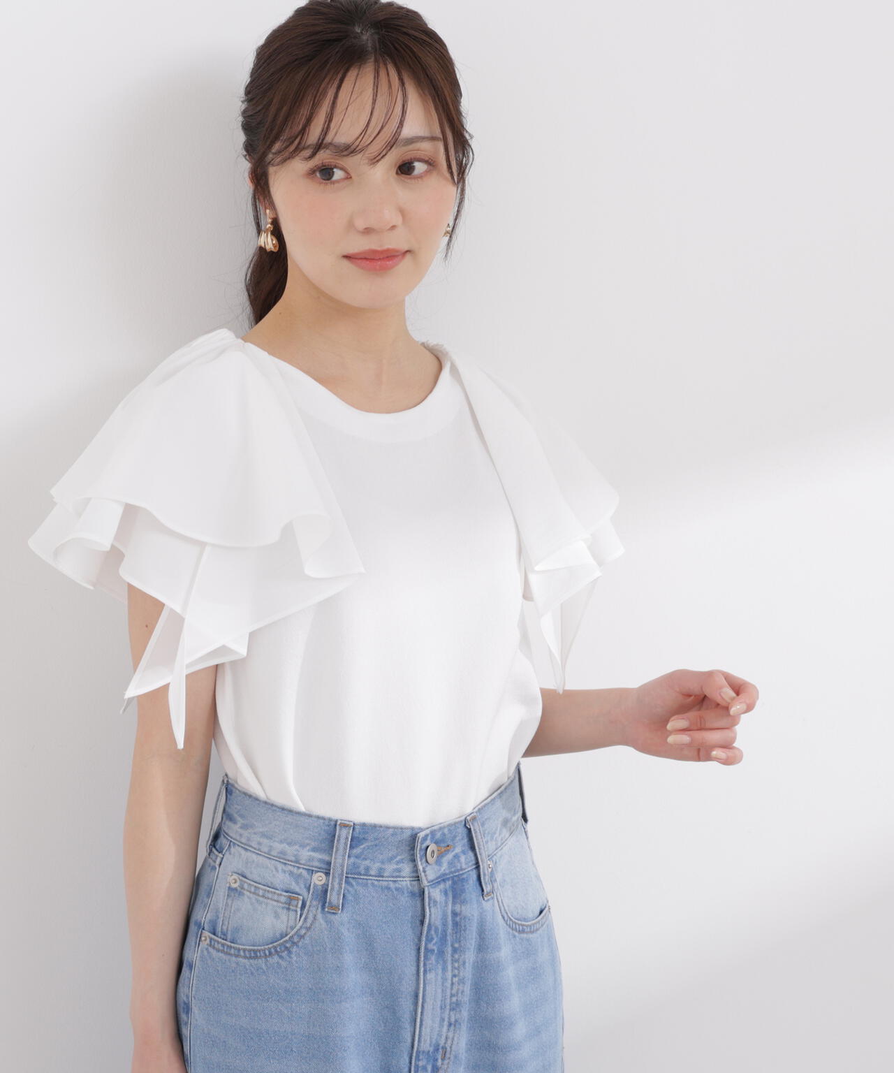 ボリュームラッフルスリーブニット | PROPORTION BODY DRESSING