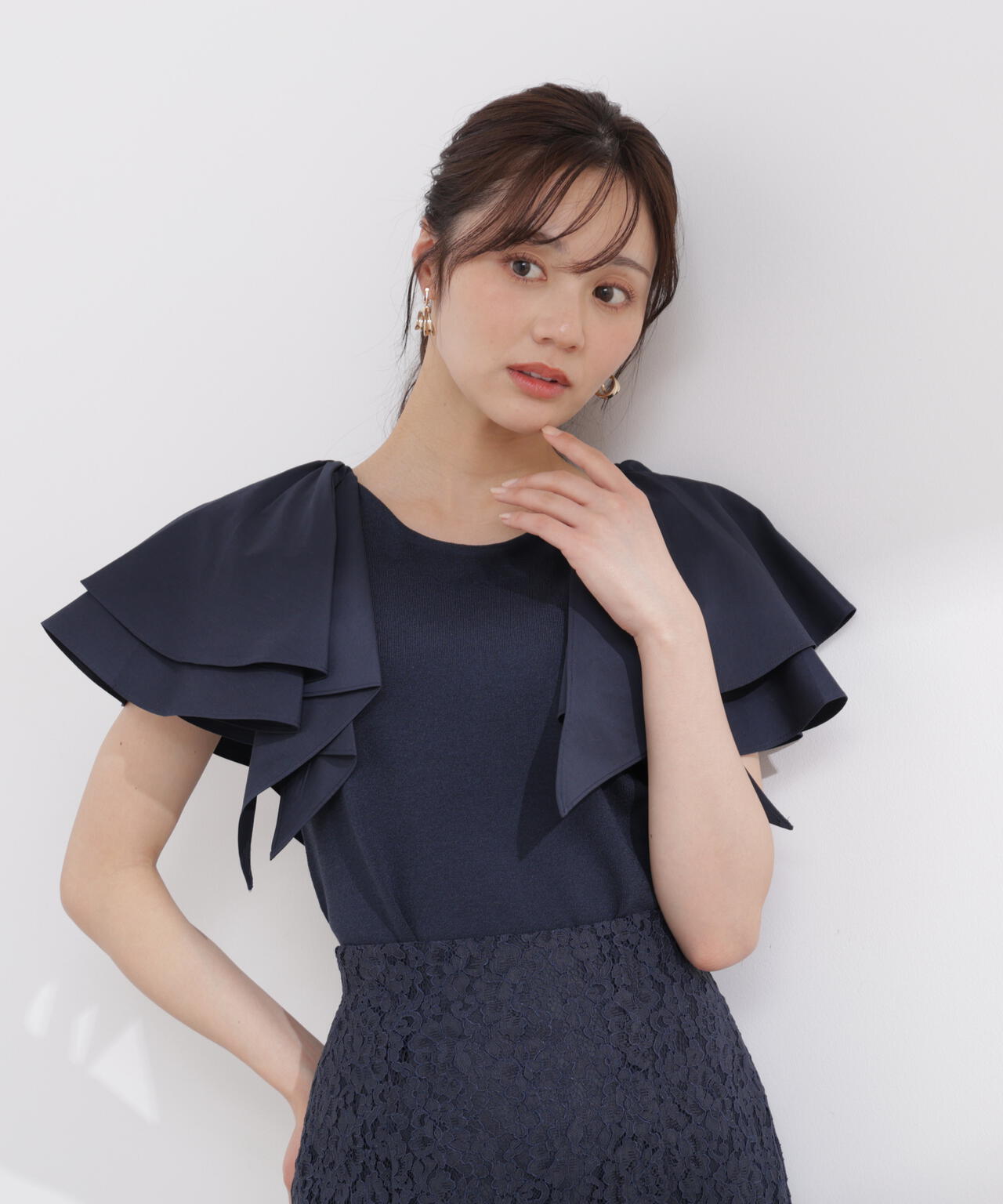 ボリュームラッフルスリーブニット | PROPORTION BODY DRESSING