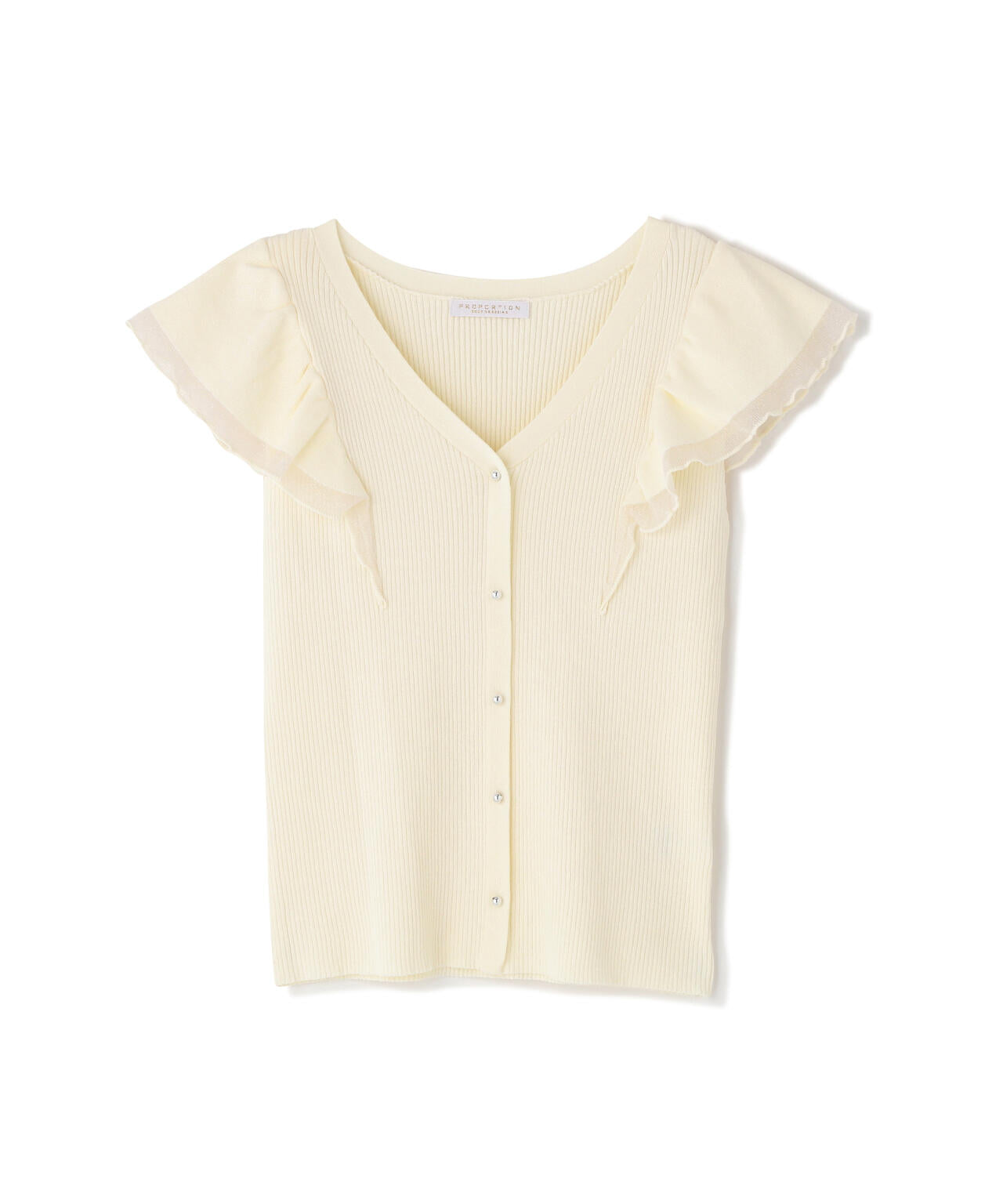 【6/5～6/7 オンライン限定2buy10%OFF対象】部分シアーラッフルニット
