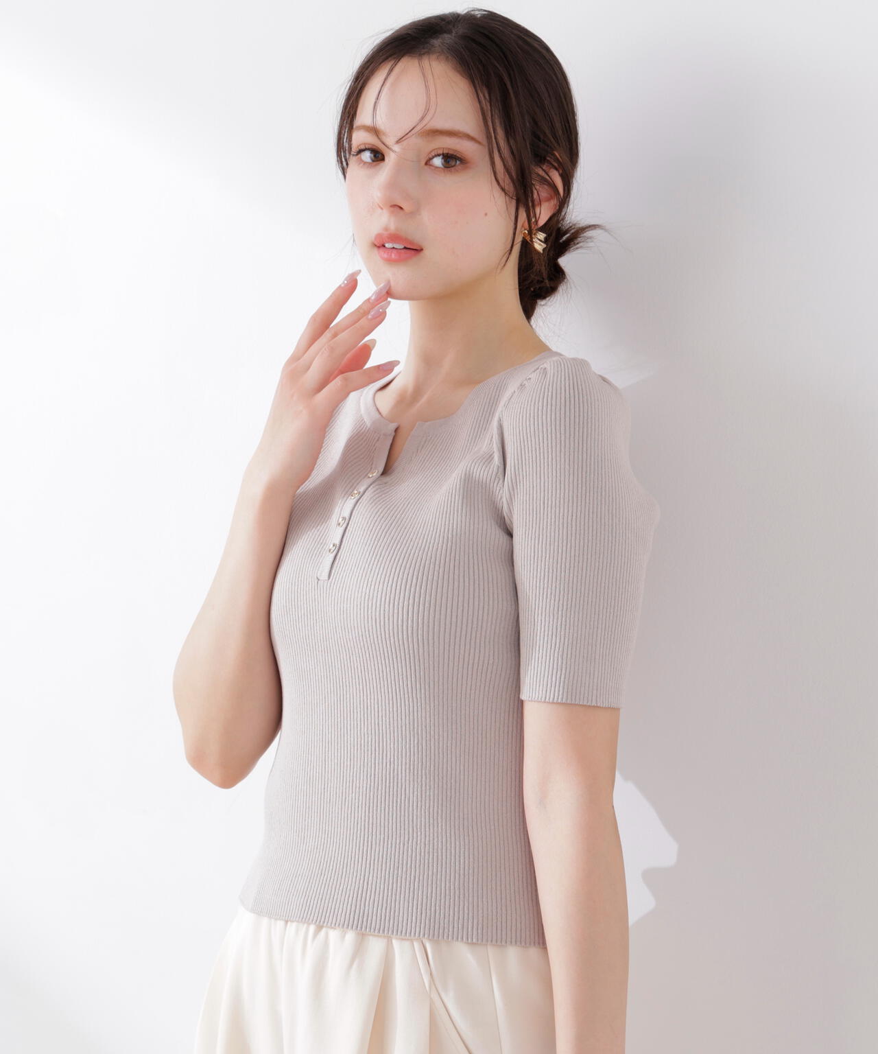 6/12 10:00～6/15 Special Coupon 対象商品】ヘンリーネックニット