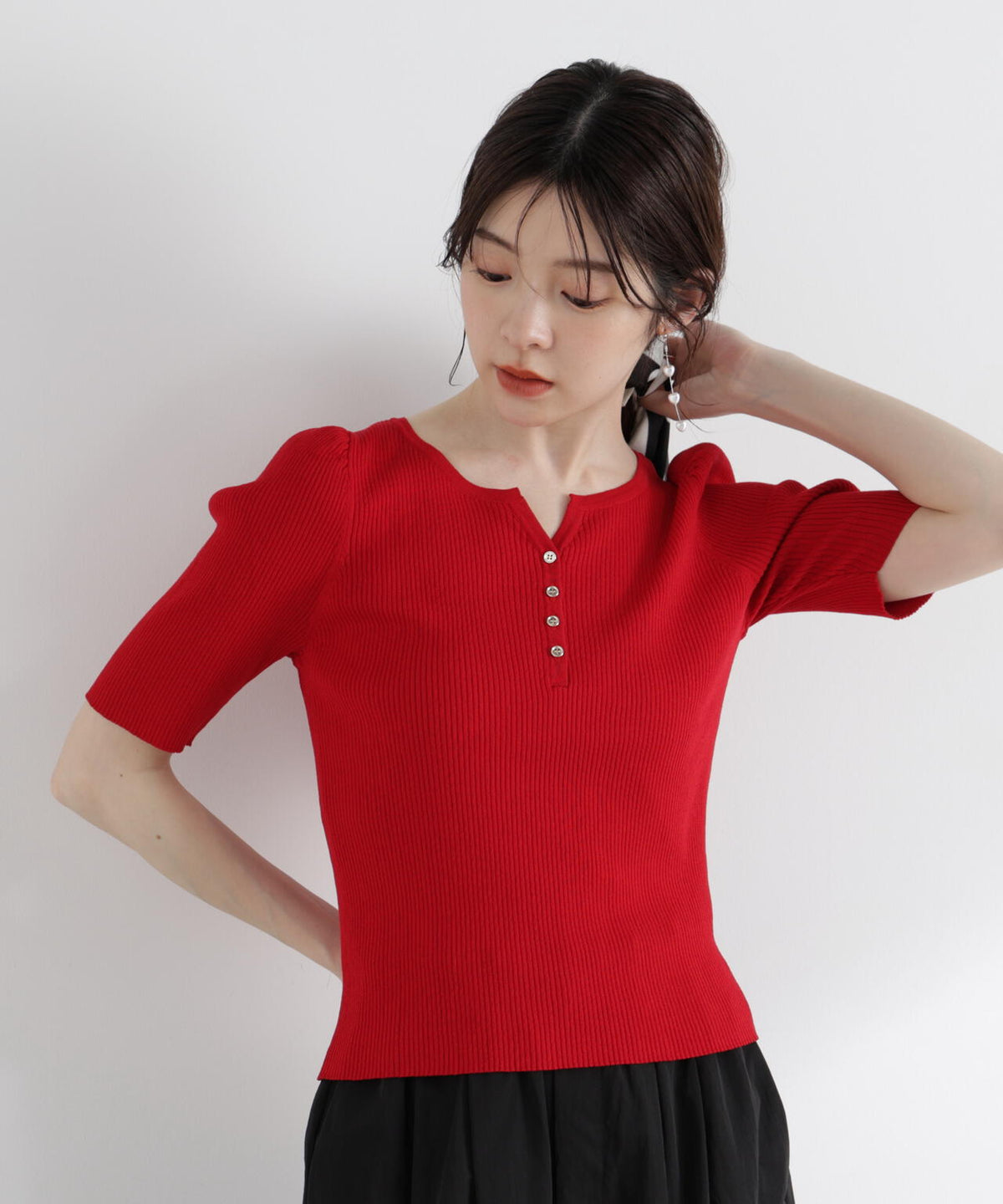 ヘンリーネックニット【グレー：WEB・一部店舗限定】 | PROPORTION 