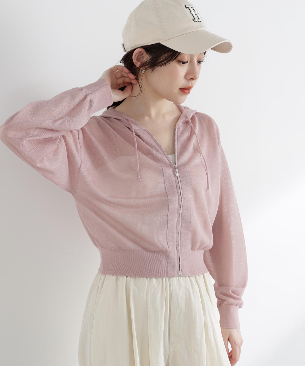 a/mie〉シアーニットパーカー | PROPORTION BODY DRESSING