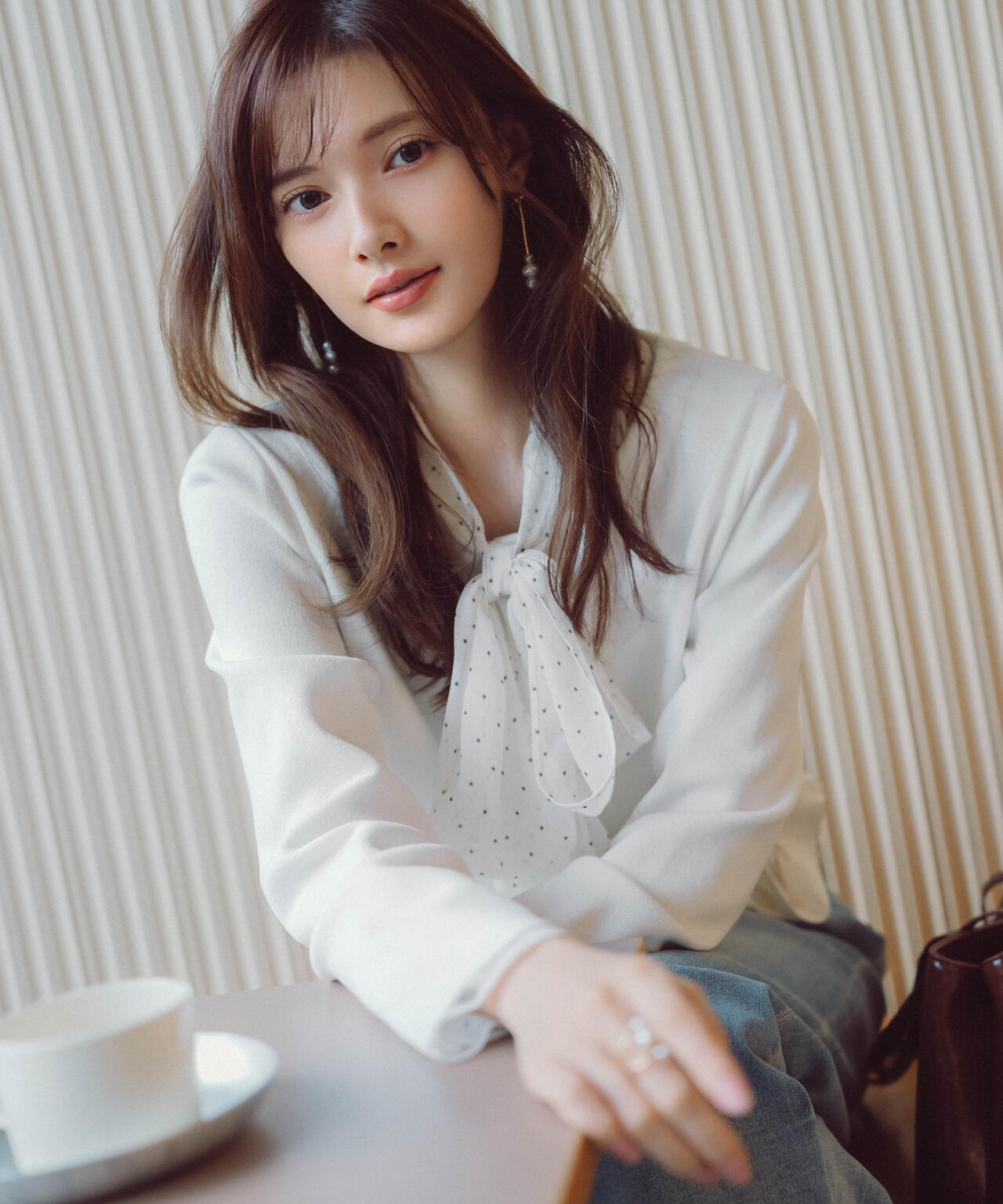 〈a/mie〉ホイップペプラムニット