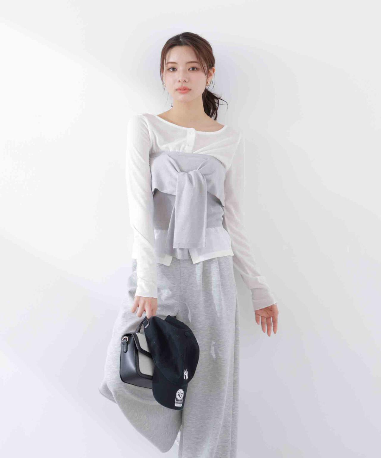 〈a/mie〉リボンニットビスチェ