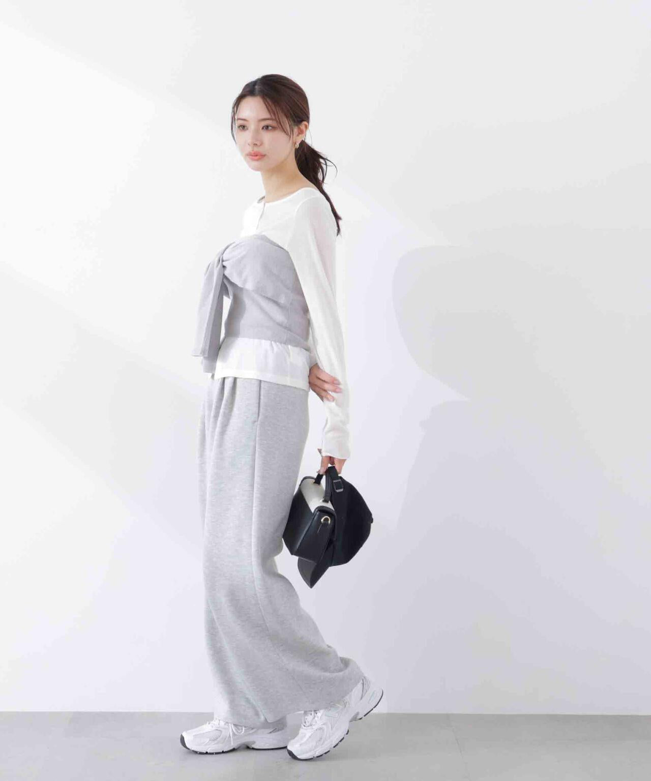 〈a/mie〉リボンニットビスチェ