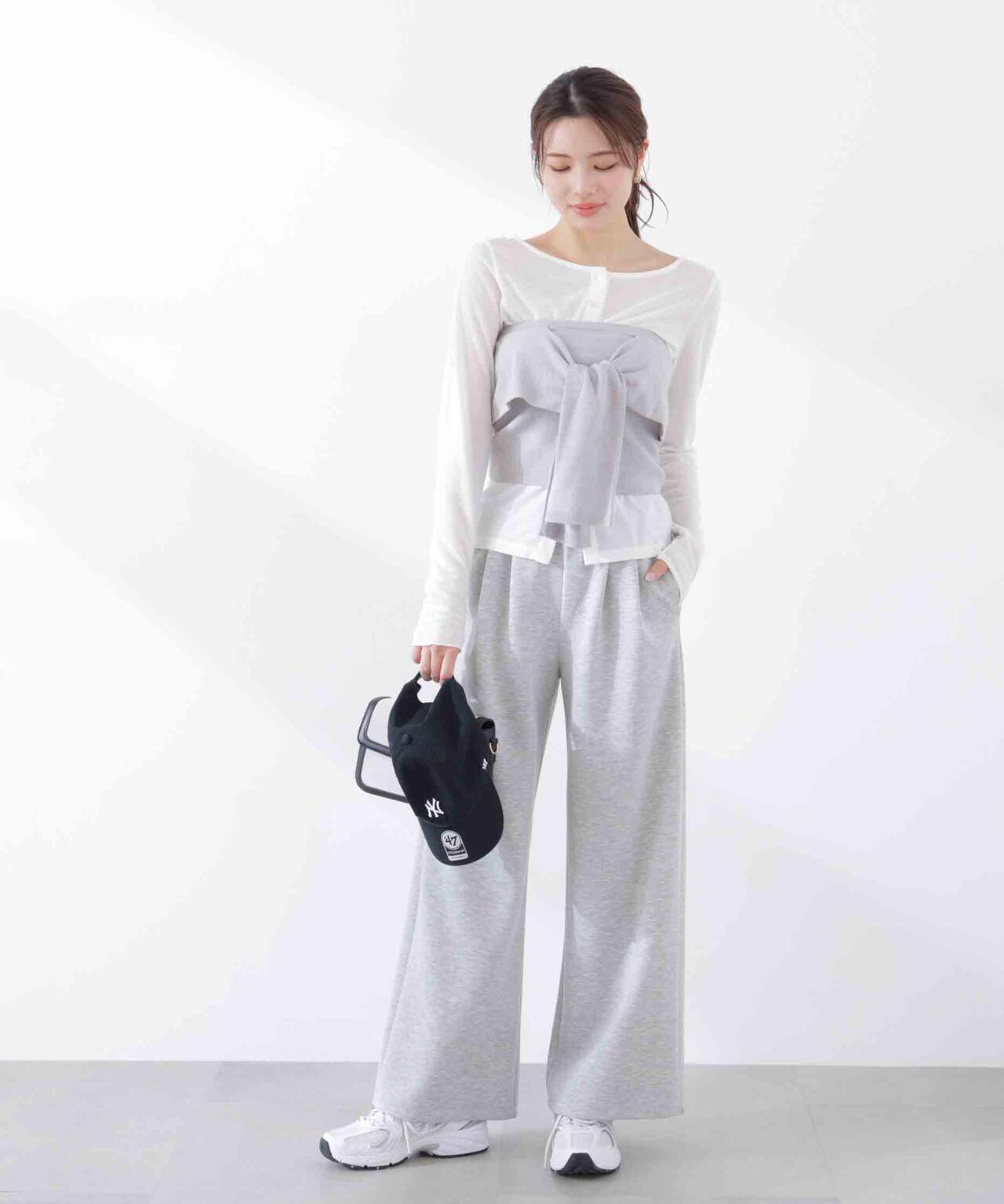 〈a/mie〉リボンニットビスチェ