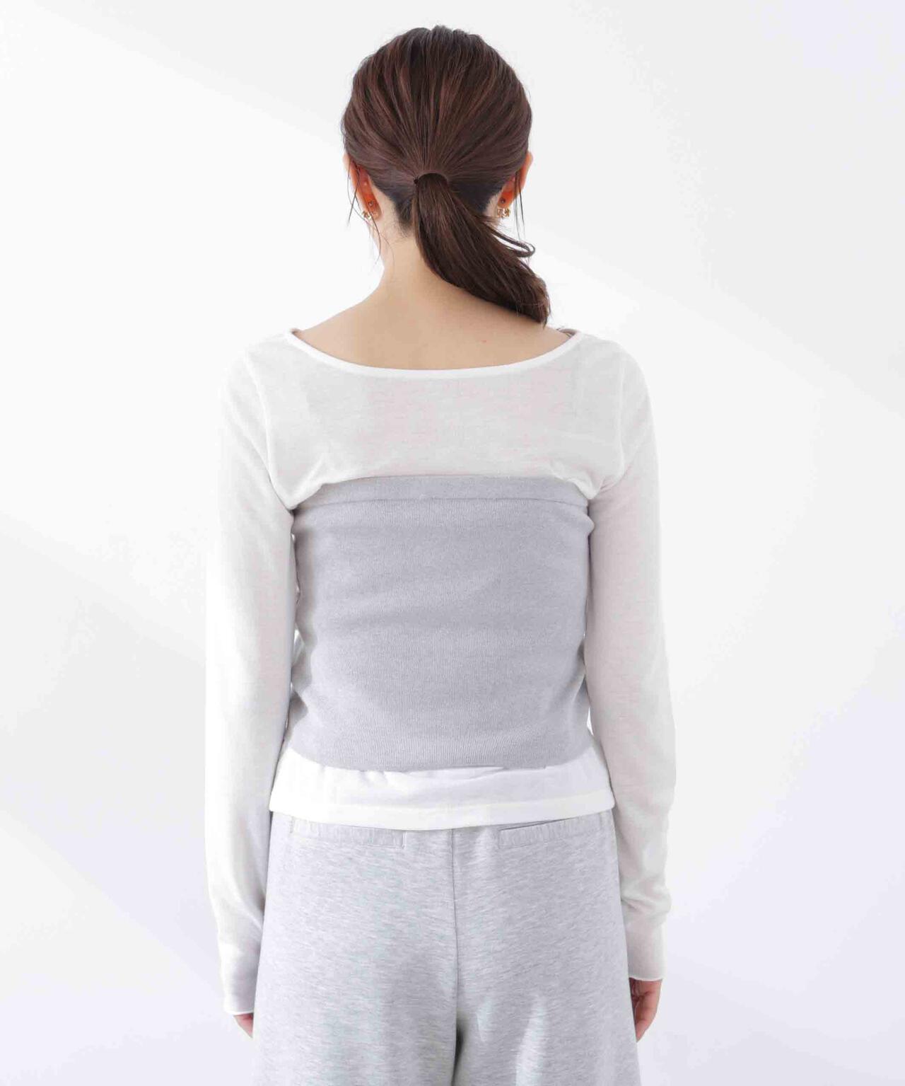 〈a/mie〉リボンニットビスチェ