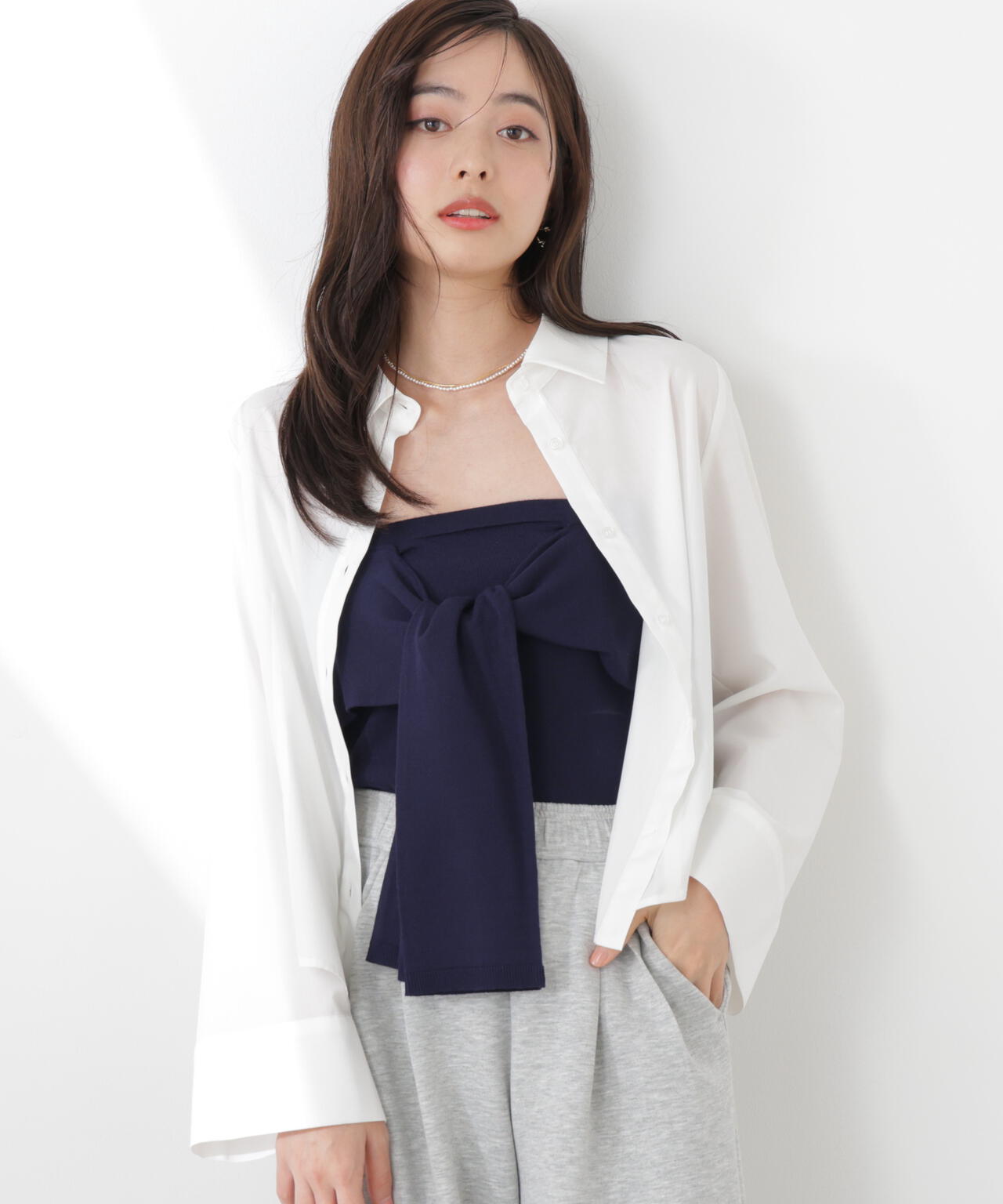 〈a/mie〉リボンニットビスチェ