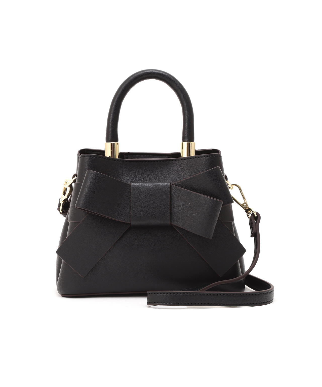 フロントリボンバッグミニ【ブラック・アイボリー：official site・ZOZOTOWN・一部店舗限定】