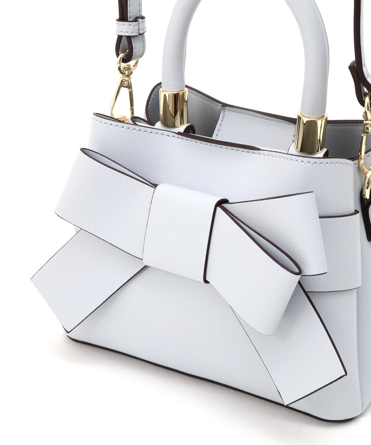 フロントリボンバッグミニ【ブラック・アイボリー：official site・ZOZOTOWN・一部店舗限定】