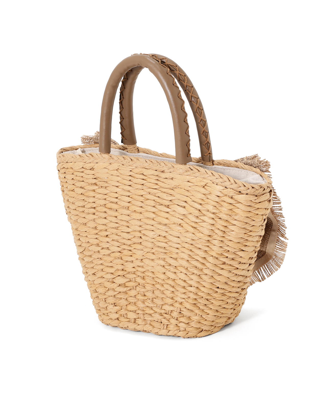 6/5～6/7 オンライン限定2buy10%OFF対象】フリンジリボンかごバッグ