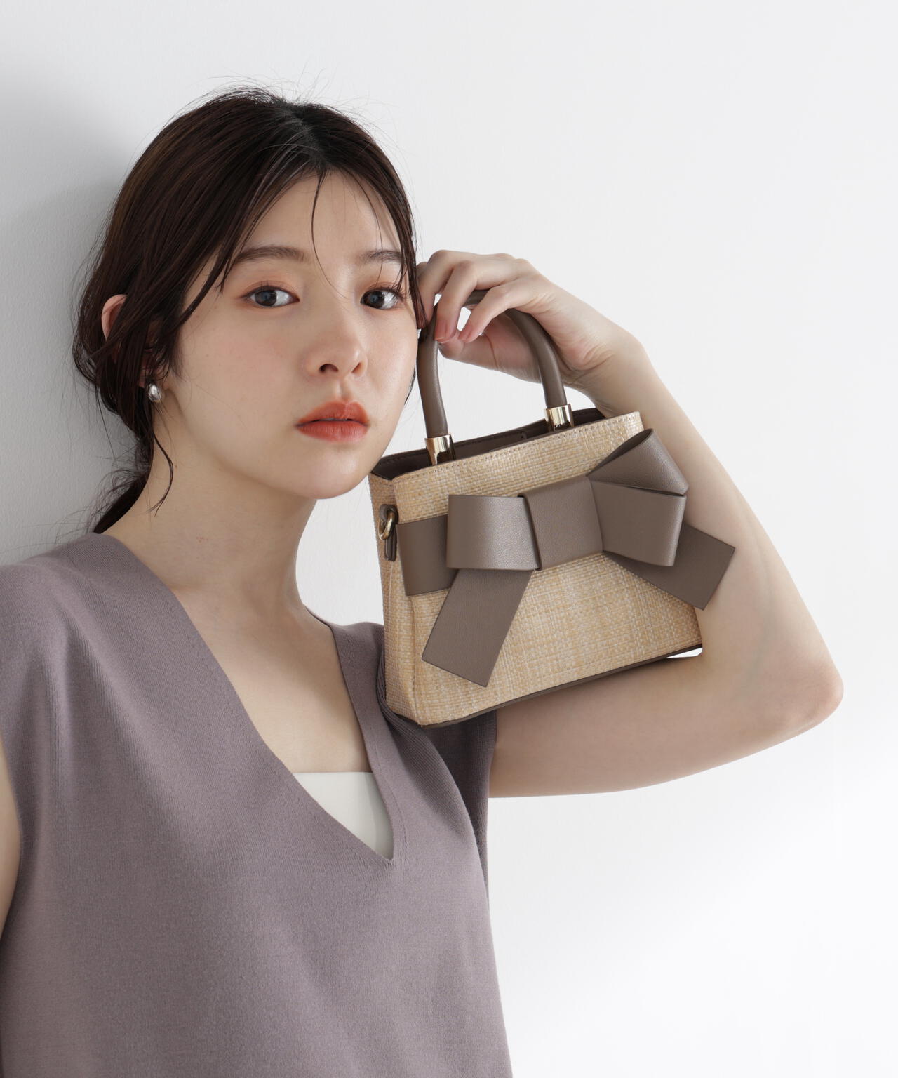 雑材フロントリボンバッグミニ | PROPORTION BODY DRESSING