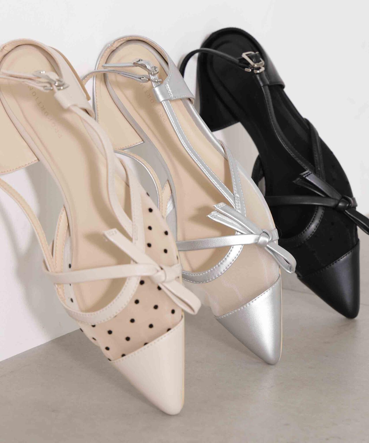 シアーリボンフラットシューズ | PROPORTION BODY DRESSING