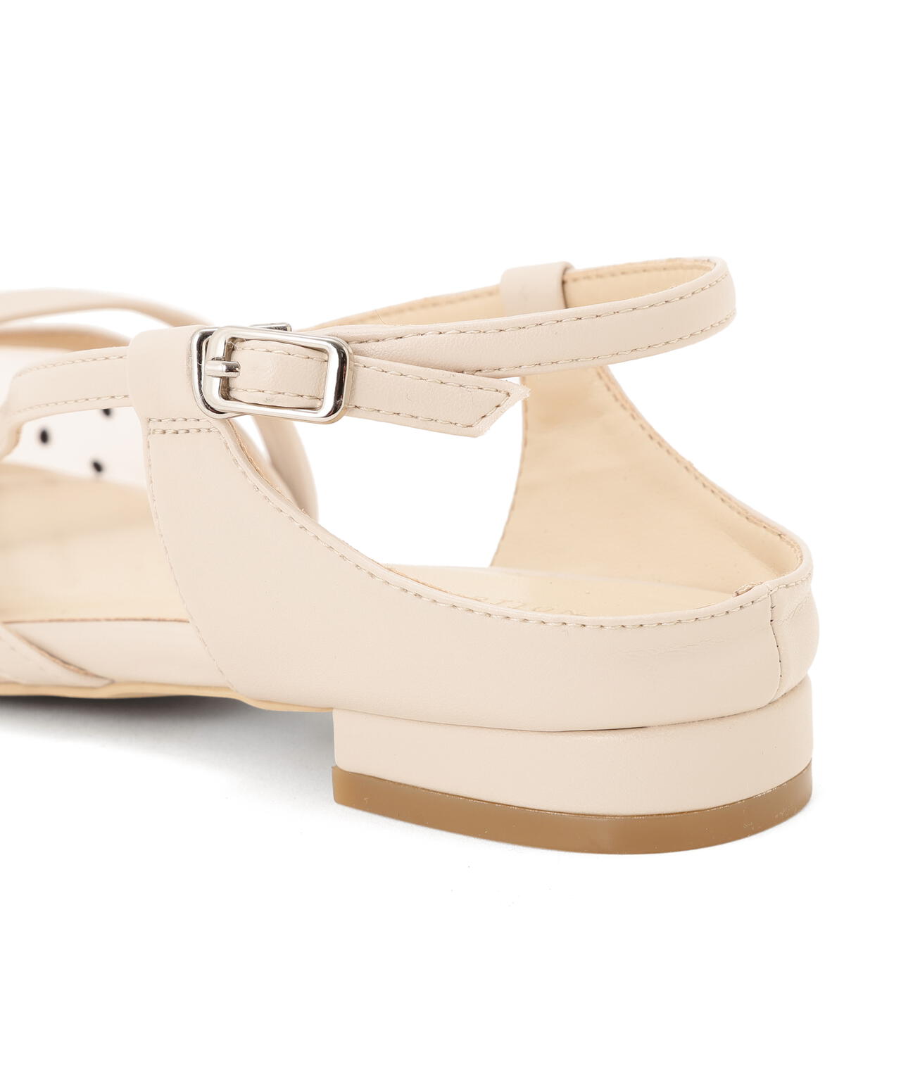 シアーリボンフラットシューズ