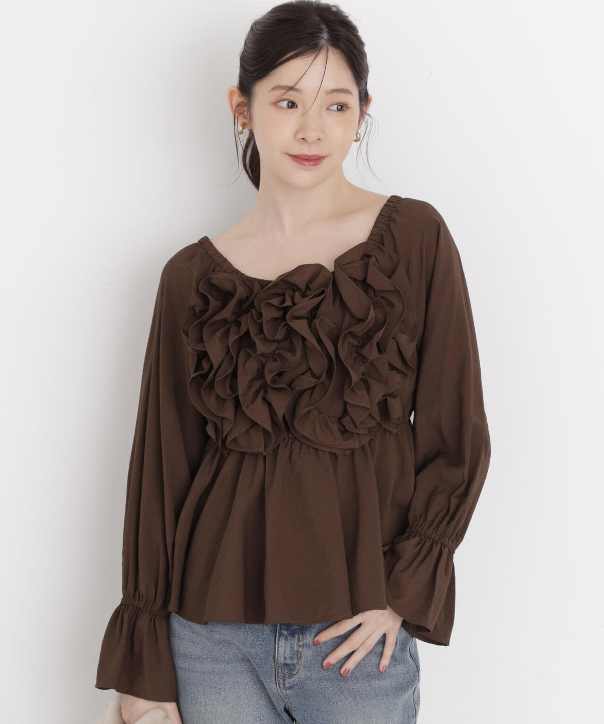 a/mie＞ボリュームフリルブラウス | PROPORTION BODY DRESSING 